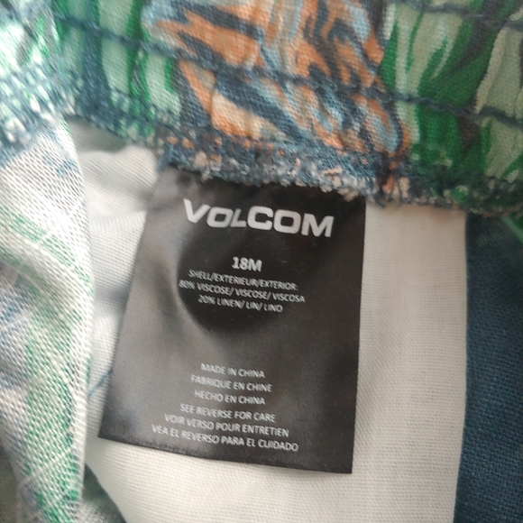 VOLCOM Baby NEW Beach Linen Shirt & Shorts Set - Picture 8 of 9